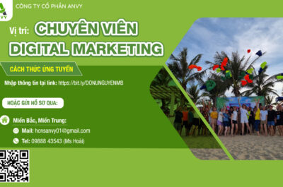 Công ty cổ phần Anvy tuyển dụng chuyên viên Digital Marketing