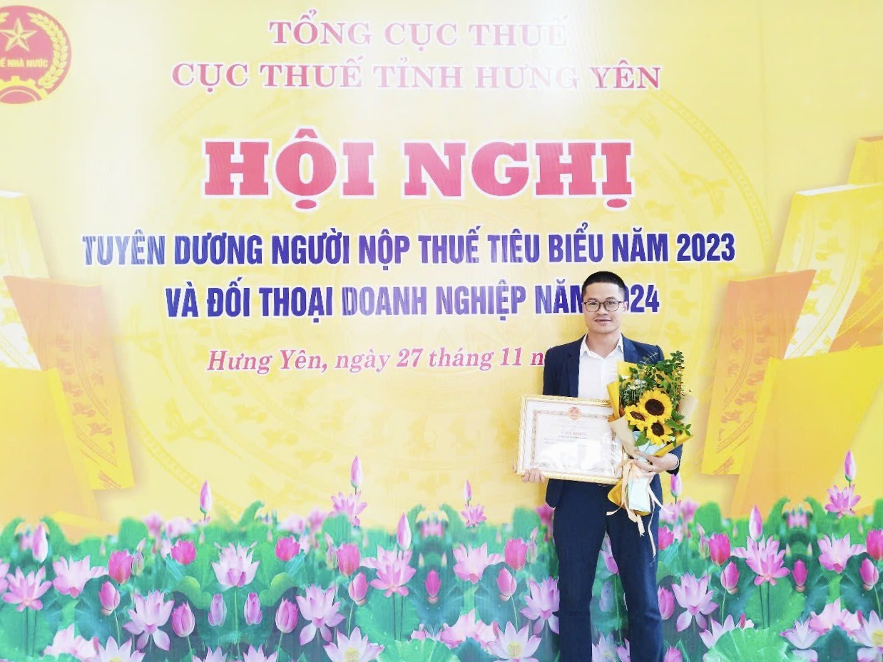 Anvy nhận bằng khen đơn vị nộp thuế tiêu biểu 2023